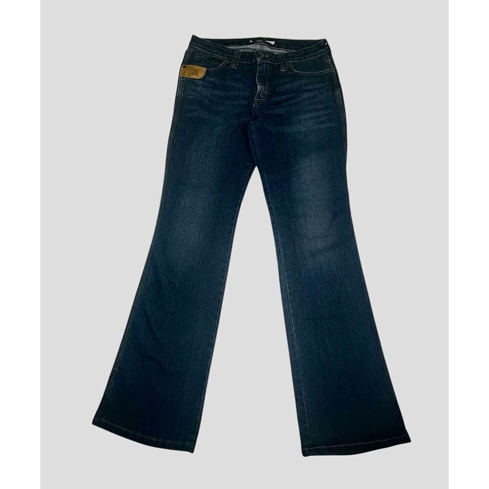 Wrangler Strong Workwear Bootcut Denim Dark Wash Low Rise Women Size 8 Inseam 31